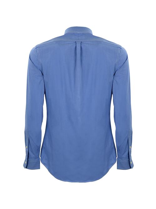 Camicia in cotone con logo blu POLO RALPH LAUREN | 710 928254003